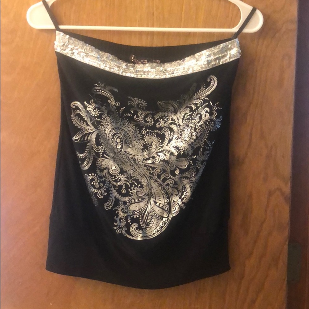 Metallic tube top